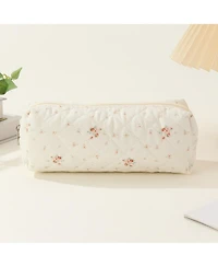 Danrong Pencil Case Pen Bag Pouch Holder Box Organizer Makeup Cute Corduroy Canvas Lightweight Travel School Gift