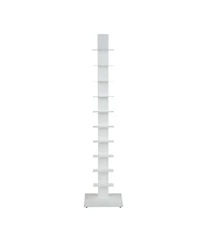 HomeRoots 60" Metal Ten Shelf Modern Tower Bookcase