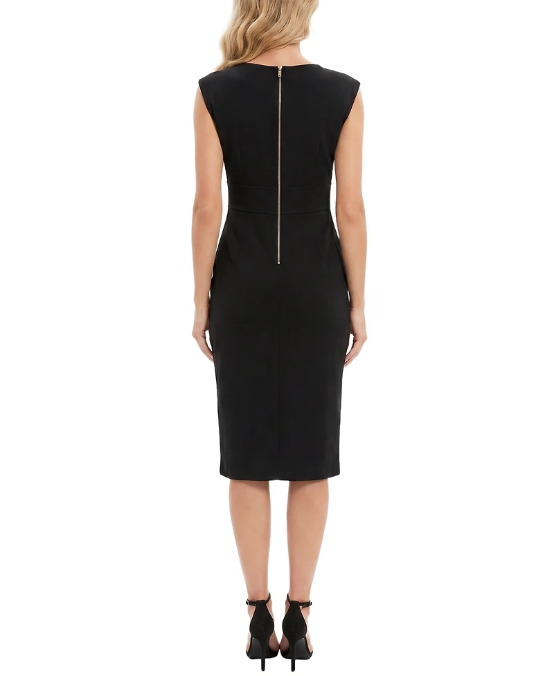 Ny Collection Women's Sleeveless Square Neck Sheath Dress