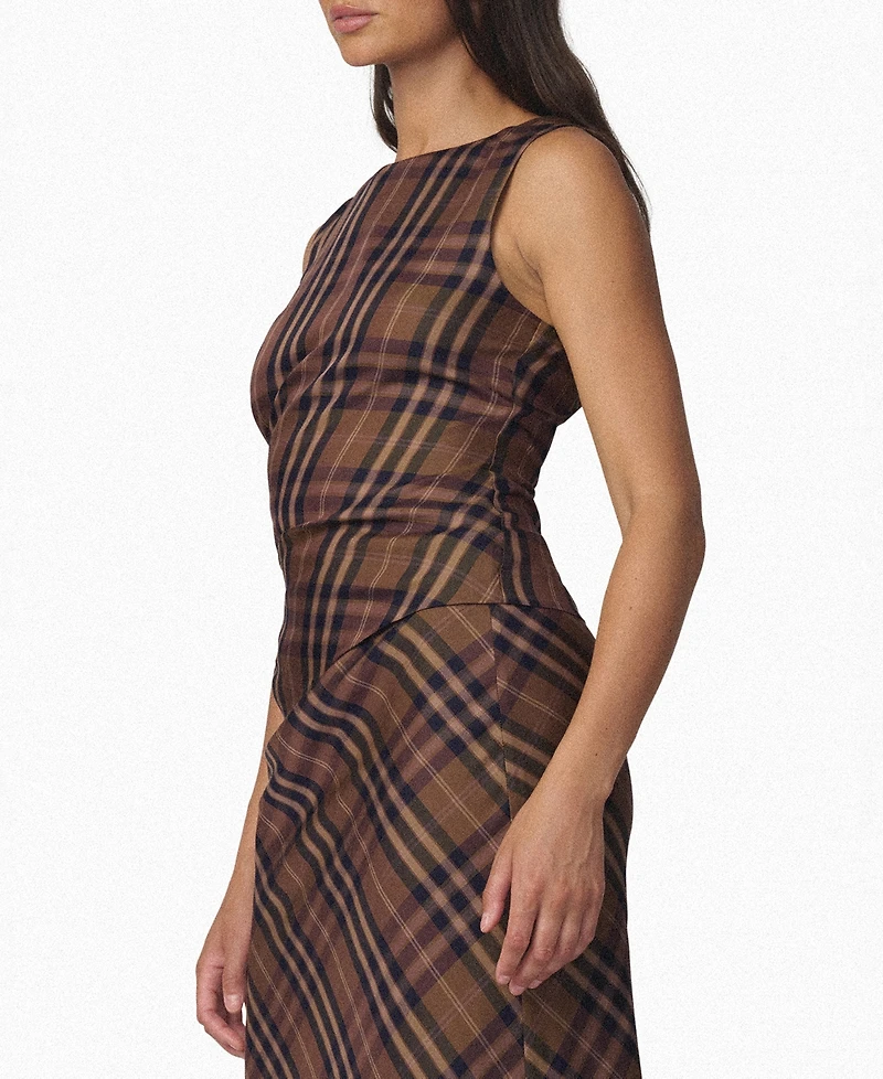 Joe's Jeans Women's The Meg Plaid Sleeveless Top