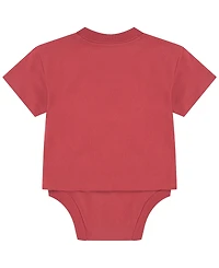 abercrombie kids Baby Boys' Y2K Crest Twofer Short-Sleeve Bodysuit