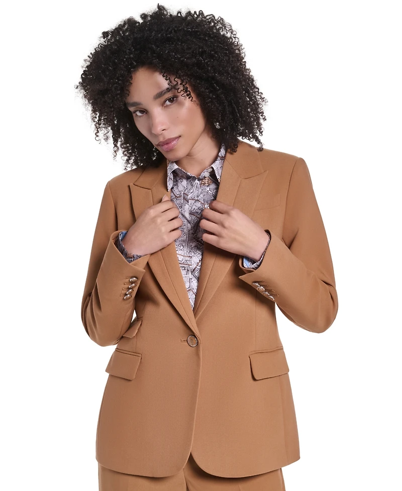 Karl Lagerfeld Paris Women's Regular-Length One-Button Jacket