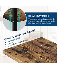 homfan Triple-Wide Adjustable Bookshelf, Industrial Steel Frame 11-Shelf Storage Rack, Anti-Tip Multi-Functional Room Divider Display Shelf