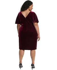 Jessica Howard Plus Short-Sleeve Boat Neck Dress