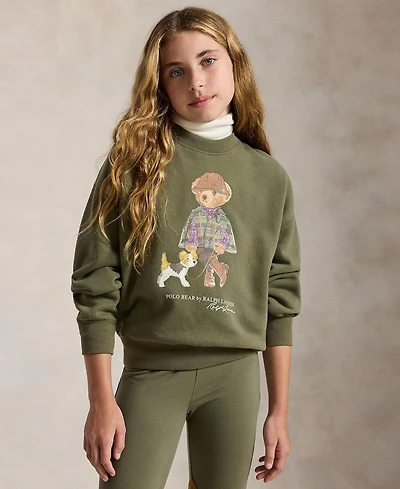 Polo Ralph Lauren Girls' 7-16 Bear Long-Sleeve Sweatshirt