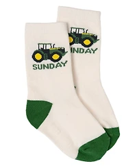 John Deere Little Boys' ( 4 -6 ) Non-Slip Grip 7-Pack Crew Socks