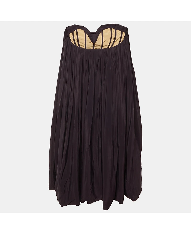Pre-Owned Chloe Women's Pre-Owned Chloandeacute Crepe Pleated Strapless Mini Dress