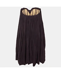 Pre-Owned Chloe Women's Pre-Owned Chloandeacute Crepe Pleated Strapless Mini Dress