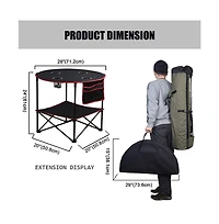Piscifun Camping Table Folding Picnic Cup Holders Collapsible Canvas Portable Outdoor Bbq Fishing