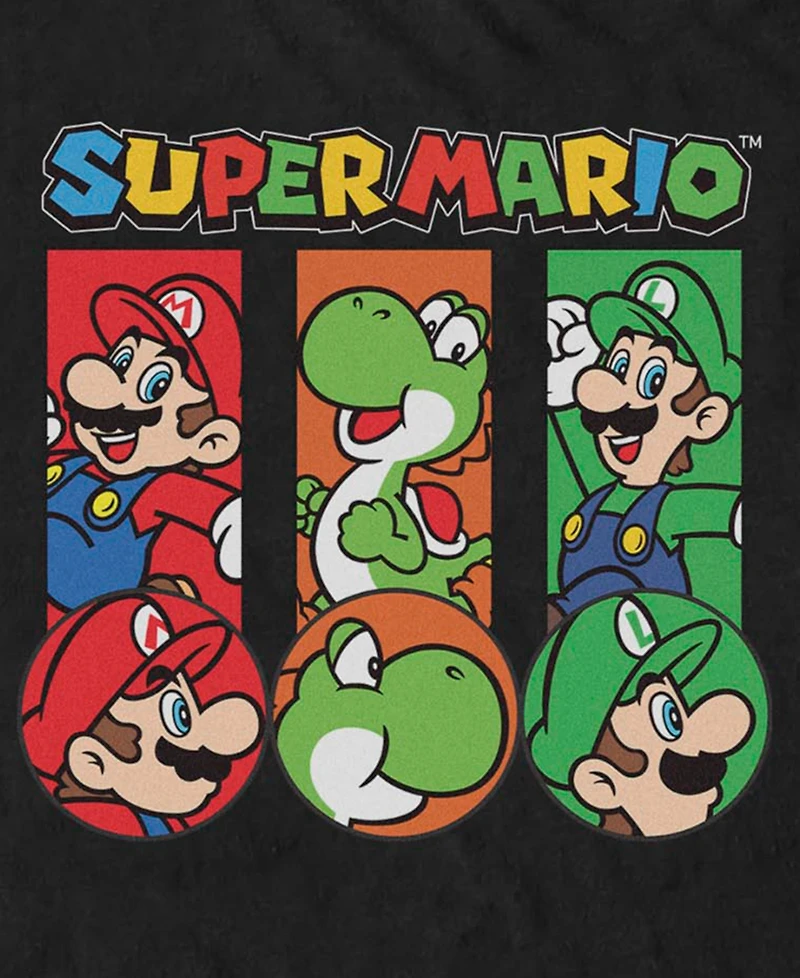 Fifth Sun Men's Nintendo Super Three Up Rl T-Shirt