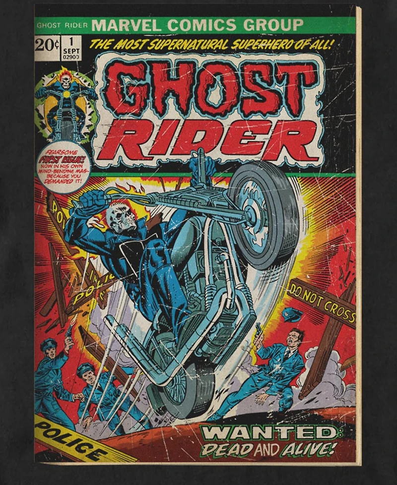 Fifth Sun Men's Marvel Ghost Rider Cover T-Shirt