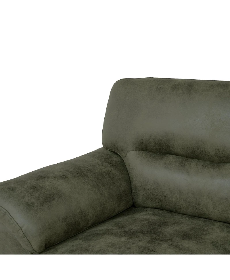 Streamdale Furniture Modern 81" Foil Fabric 3-Seater Sofa with Padded Armrests