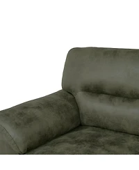 Streamdale Furniture Modern 81" Foil Fabric 3-Seater Sofa with Padded Armrests