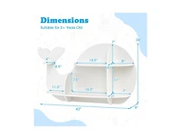 Slickblue Wall Mounted Floating Dolphin Shelves Storage Rack