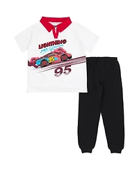 Cars Boy's (5-12) Lightning McQueen 2-Piece Polo and Pants Set