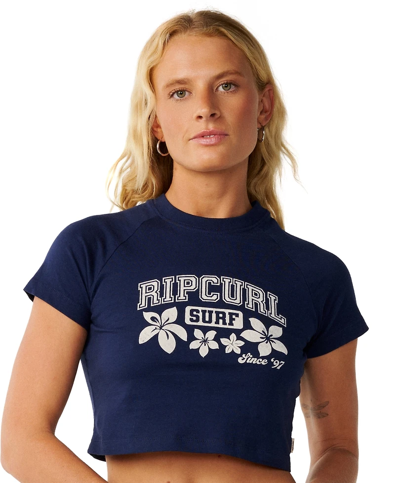 Rip Curl Women's Retro Swell Cotton Crewneck Baby T-Shirt