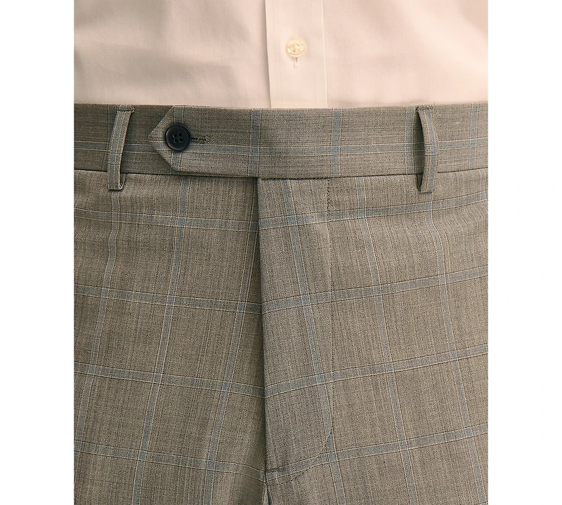 B by Brooks Brothers Men's Wool-Blend Stretch Regular-Fit Suit Separates Pant