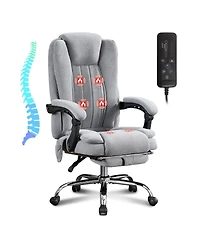 Streamdale Furniture Massage Office Chair with Heat, 6 Vibration Points, and Footrest