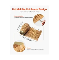 Sugift Artificial Thatch Roof Mexican Style Tiki Bar Hut Roofing Waterproof Fire Resistant