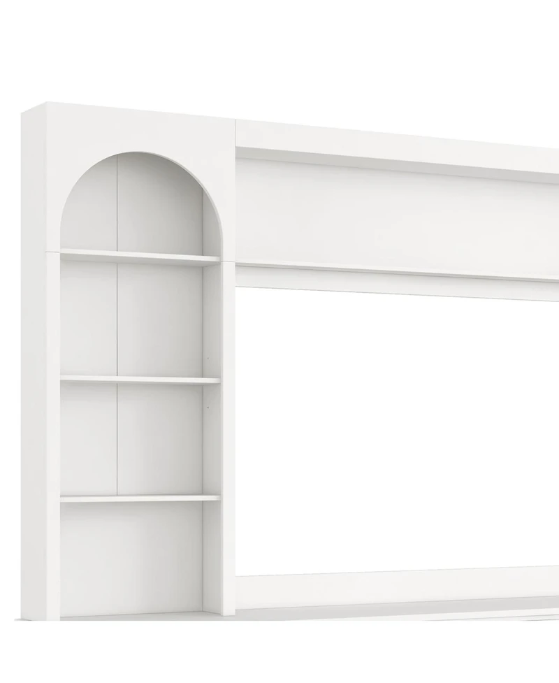 Streamdale Furniture Modern Arched Entertainment Center Wall Unit for TVs up to 65"