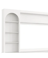 Streamdale Furniture Modern Arched Entertainment Center Wall Unit for TVs up to 65"