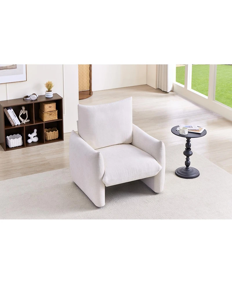 Streamdale Furniture Modern Chenille Oversized Accent Chair with Plush Cushion