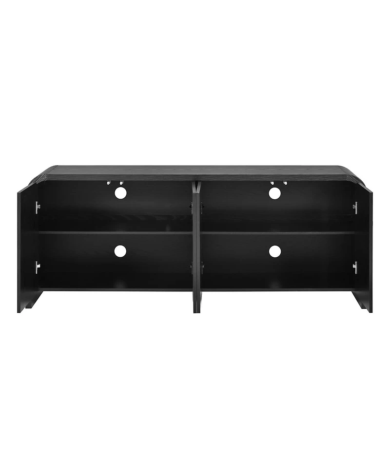 Streamdale Furniture Farmhouse Curved Edge Tv Stand for TVs up to 70"