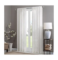 Avobird Diamond Sheer Window Curtain Panel Only 1 Piece Panel