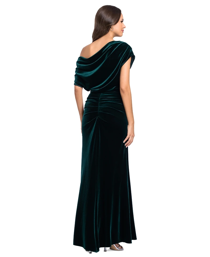 Betsy & Adam Women's One-Shoulder Gown