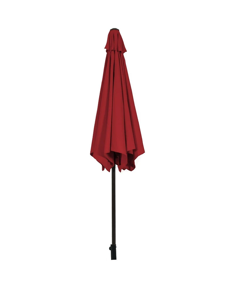 Sugift Outdoor Market Patio Table Umbrella Push Button Tilt Crank Lift