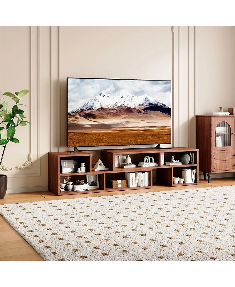 Streamdale Furniture Modular Tv Stand, Adjustable Open Storage Media Console