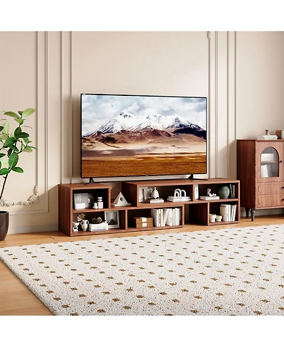 Streamdale Furniture Modular Tv Stand, Adjustable Open Storage Media Console