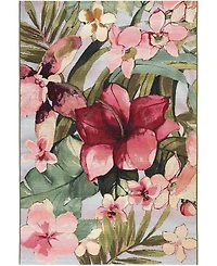 Liora Manne' Marina Tropical Floral Multi 3'3" x 4'11" Outdoor Area Rug