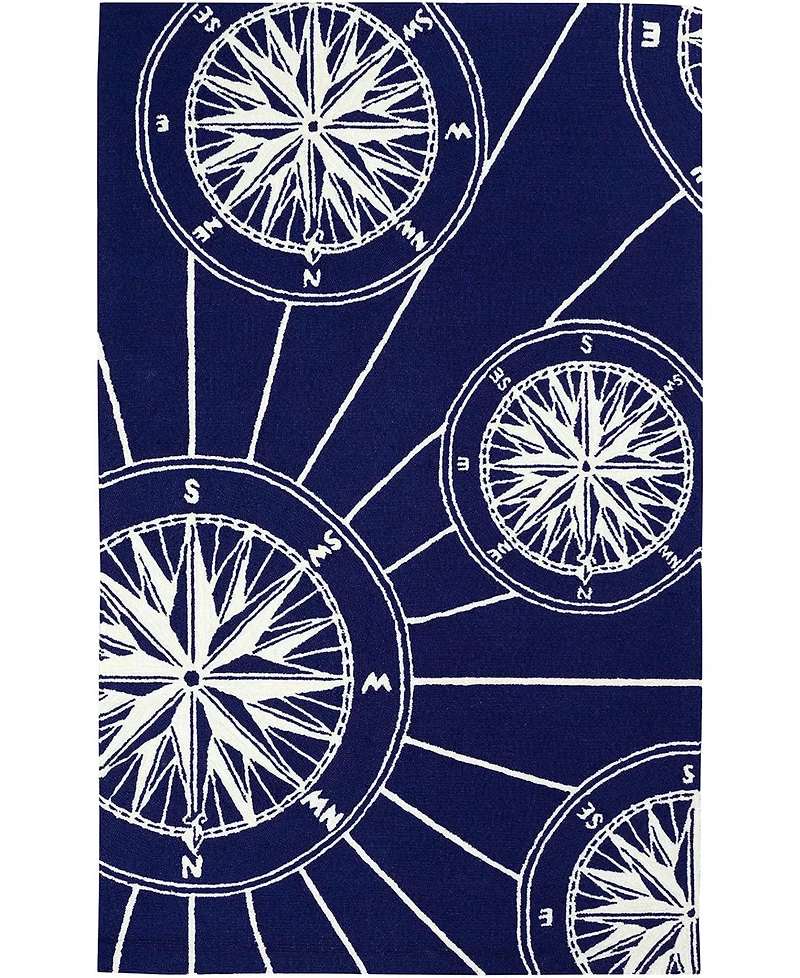 Liora Manne' Frontporch Compass 5' x 7'6" Outdoor Area Rug