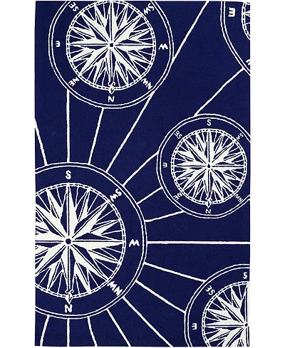 Liora Manne' Frontporch Compass 5' x 7'6" Outdoor Area Rug