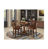 East West Furniture 5 Pisces counter height set