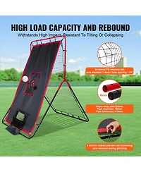 Vevor Baseball And Softball Rebounder Net 3x4.5 ft 2-in-1 Switch Hitter Pitch
