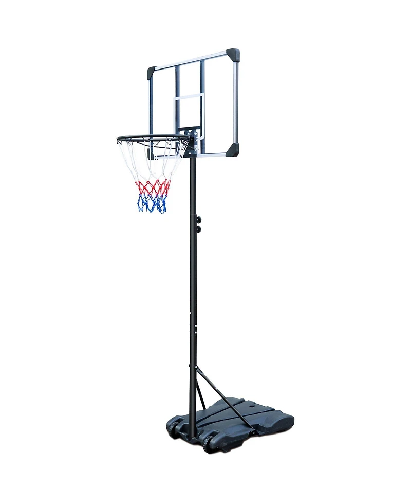 Zeny Portable Basketball Hoop Stand with Wheels for Kids Youth Adjustable Height 5.4ft - 7ft Use for Indoor Outdoor Basketball Goals Play Set