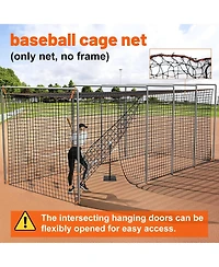 Aoligeijs 12x55ft Portable Baseball Batting Cage for Practice