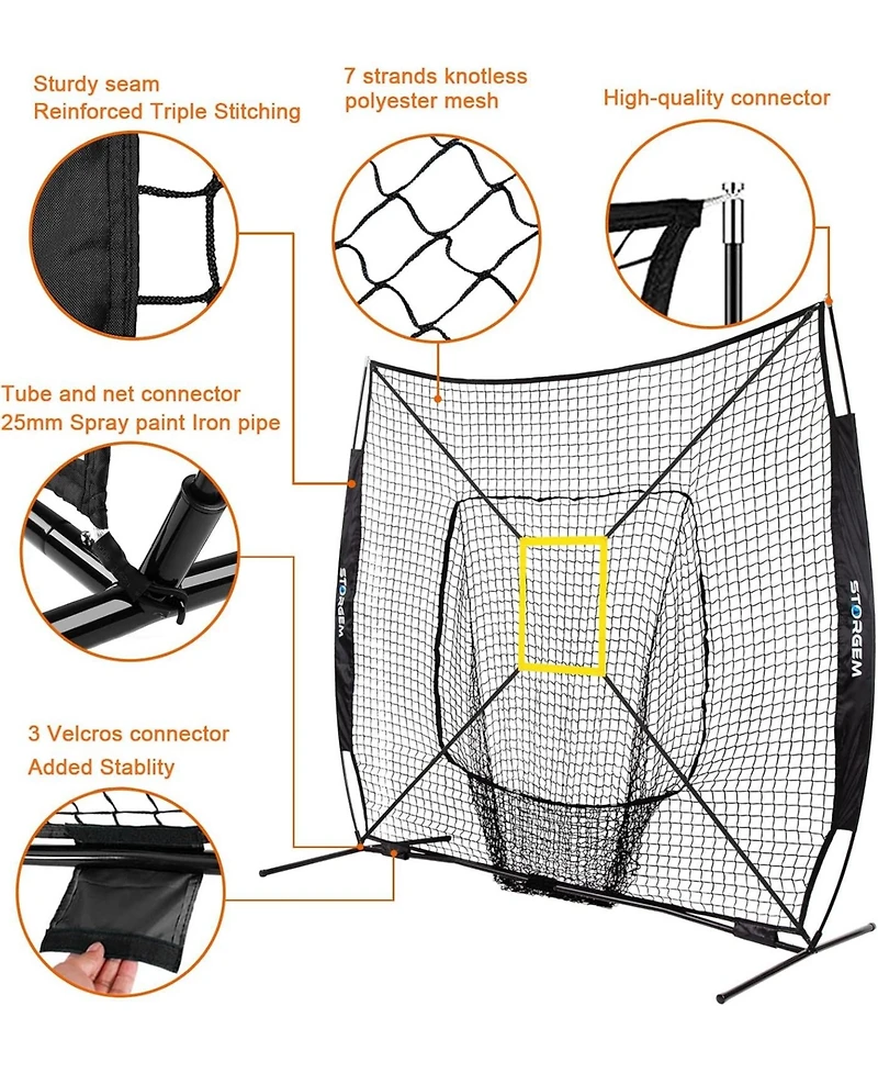 Aoligeijs 7×7ft Baseball Field Training Equipment