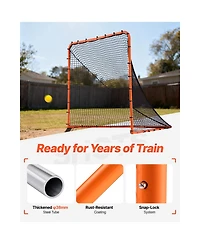 Vevor Lacrosse Goal Net Folding Backyard Lacrosse Training Equipment Steel
