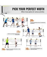 Vevor 20ft Badminton Net Set Outdoor Portable Volleyball Pickleball Tennis Net