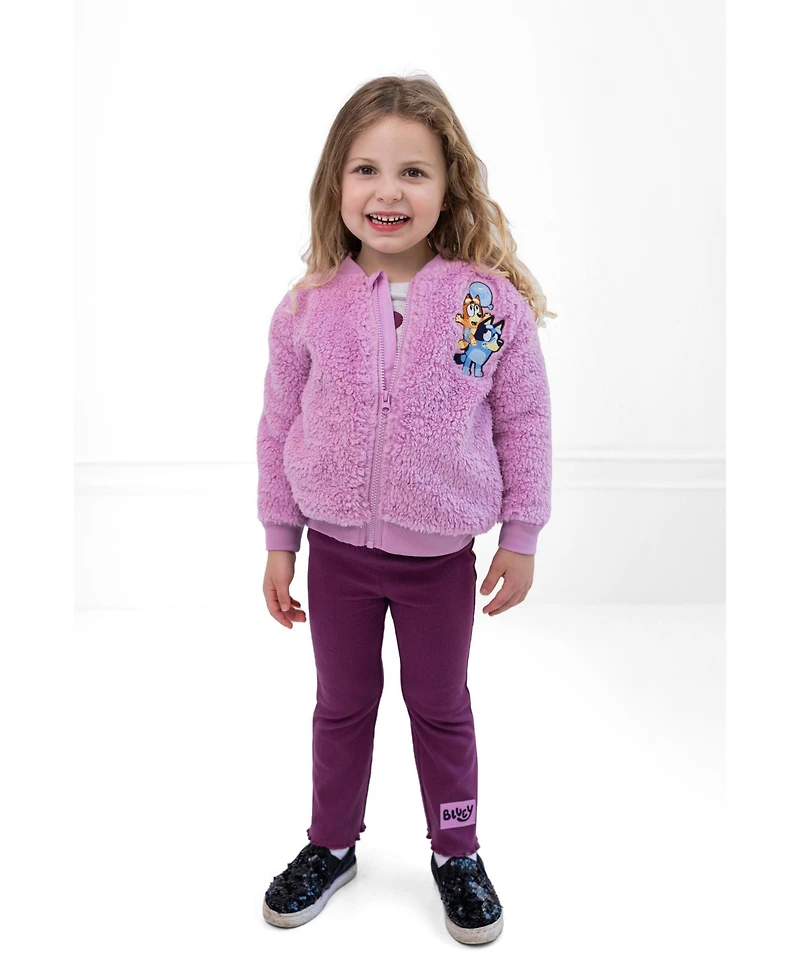 Bluey Girl's (5-12) Zip-Up Jacket and Pants Set