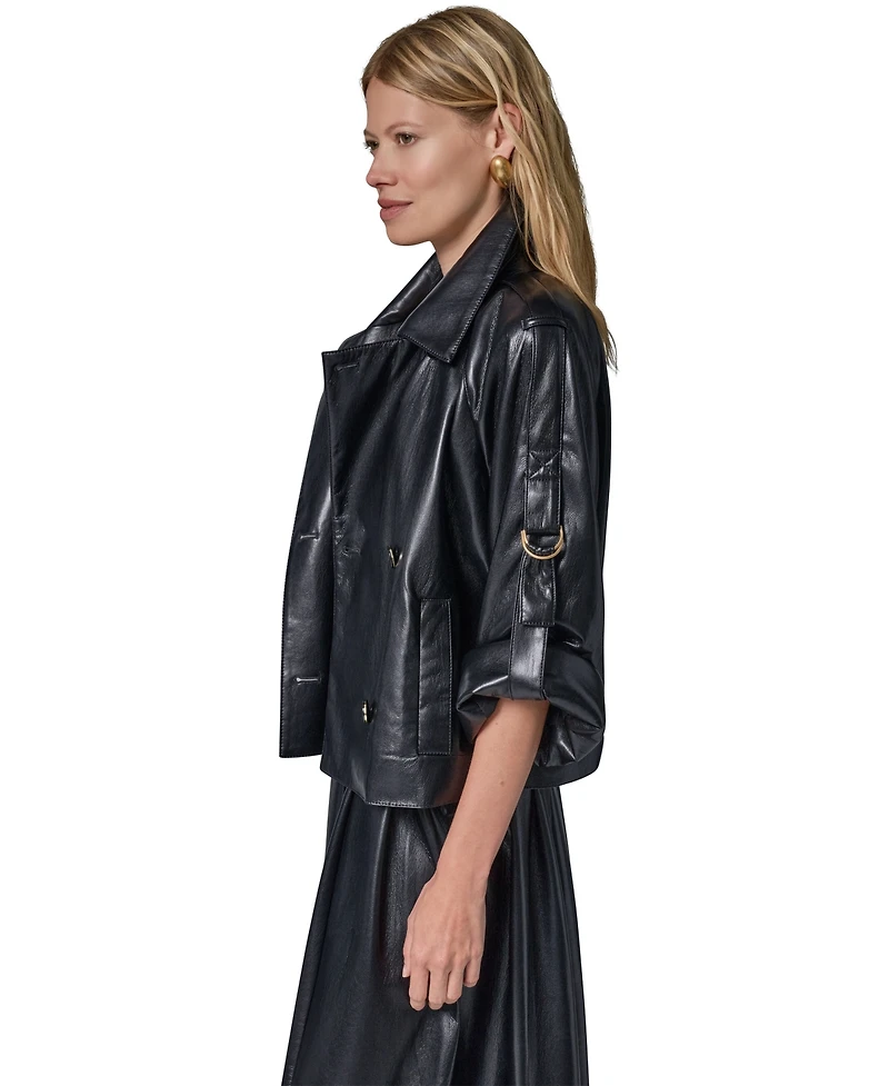 Donna Karan New York Women's Roll-Sleeve Short Jacket