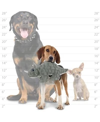 Mighty Dinosaur Triceratops, Durable Plush Squeaky Dog Toy