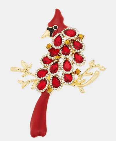 Anne Klein Pave & Stone Cardinal Pin