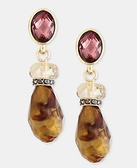 Anne Klein Stone & Bead Drop Earrings