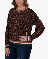 Ruby Rd. Plus Cheetah Print Knit Sweater
