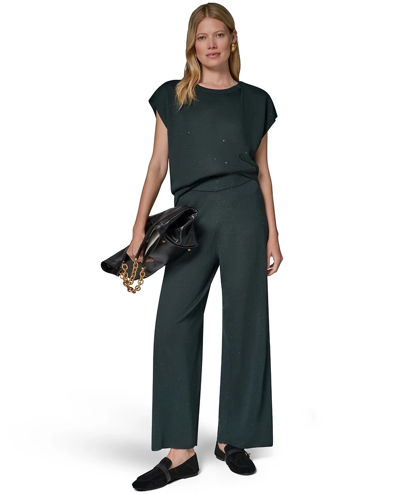 Donna Karan New York Women's Sequin Wide-Leg Pull-On Pants