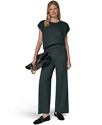 Donna Karan New York Women's Sequin Wide-Leg Pull-On Pants
